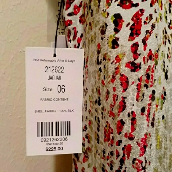 ETCETERA SILK SLEEVELESS SHIFT DRESS - Picture 5 of 8